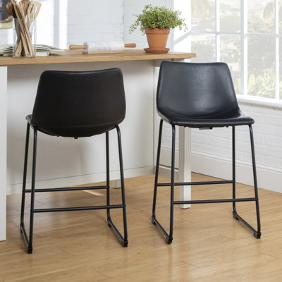 Kodina Nia Leather Counter & Bar Stools