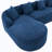 Boneless L-shape Sectional Sofa With Curved Chaise Modular Chenille Couch For Living Room
