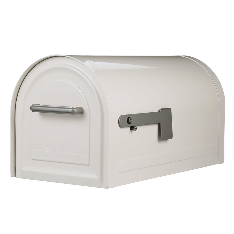 Reliant Large, Locking, Post Mount Mailbox, White