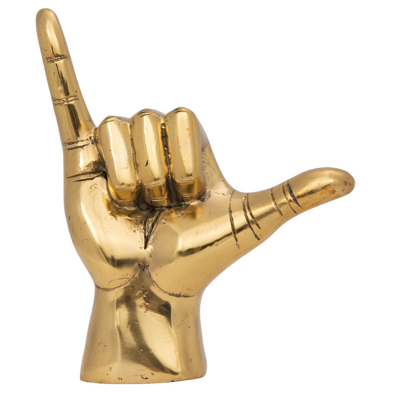 Hawaiian Figurine, Antique Brass