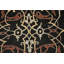 Tapis noir à motif de teinture végétale noir Ziegler 6 x 10