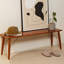 Banc rembourré en cuir de microfibre de bois noir et brun-1699820472