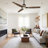 56" Solid Wood Blades Dimmable Propeller Ceiling Fan with LED Light and Remote Control, 3 Color Lights, 6-Speed Reversible DC Motor
