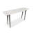Milano 53" x 18" Carrara Marble Console Table with Iron Legs