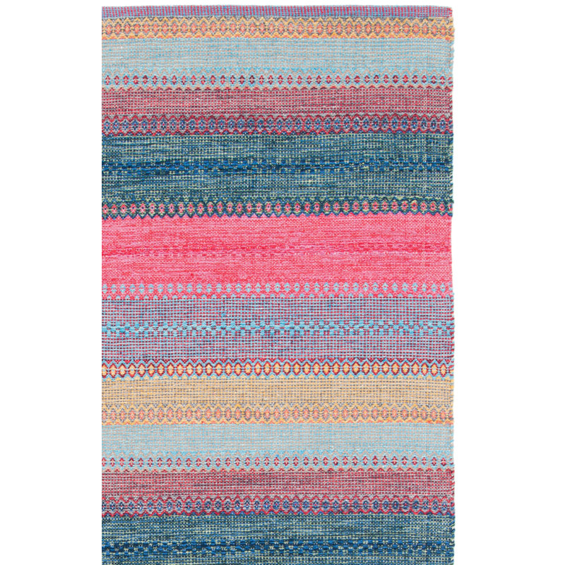 Montauk Flat Weave Cotton Striped Rug, Rectangle 8' x 10'