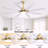 66 Inch Low Profile ABS Ceiling Fan With Dimmable Lights And Smart Remote Control 6 Speed Reversible Noiseless DC Motor For Indoor-1831815940-1831815947