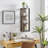 Recife Vertical Three-Tier Modern Shadow Box Cube Display Wall Shelf - White/Black-2012682763