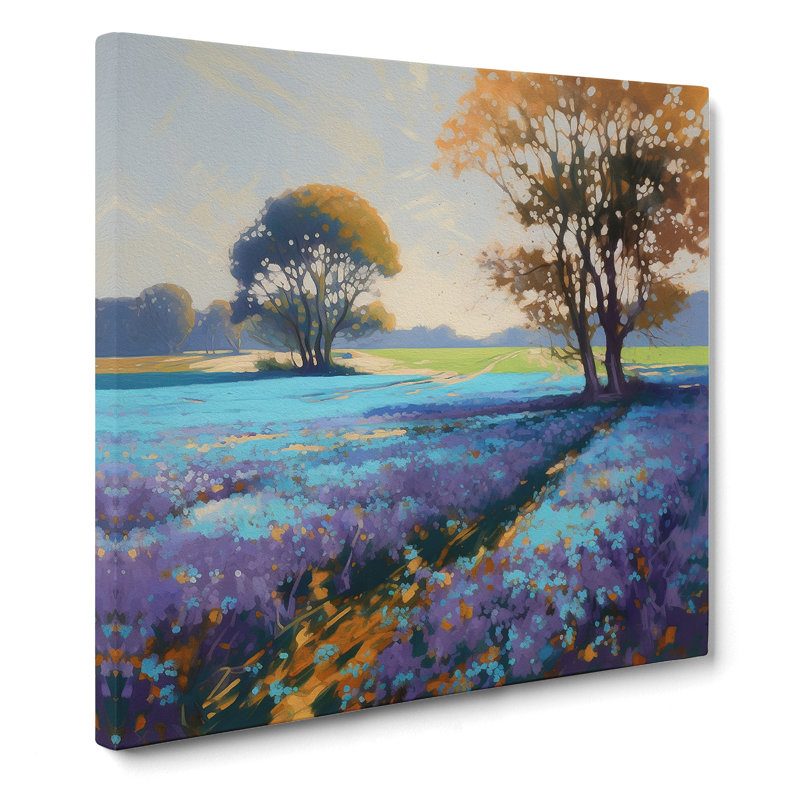 Bluebell Colour Field Painting No.3 - Print, 35cm H x 35cm W x 3cm D