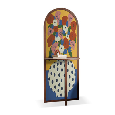 1 Panels Solid Wood Chiffon Folding Room Divider