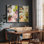 Art mural encadré, rétro, antique et classique pour chambre à coucher - 24 po x 36 po