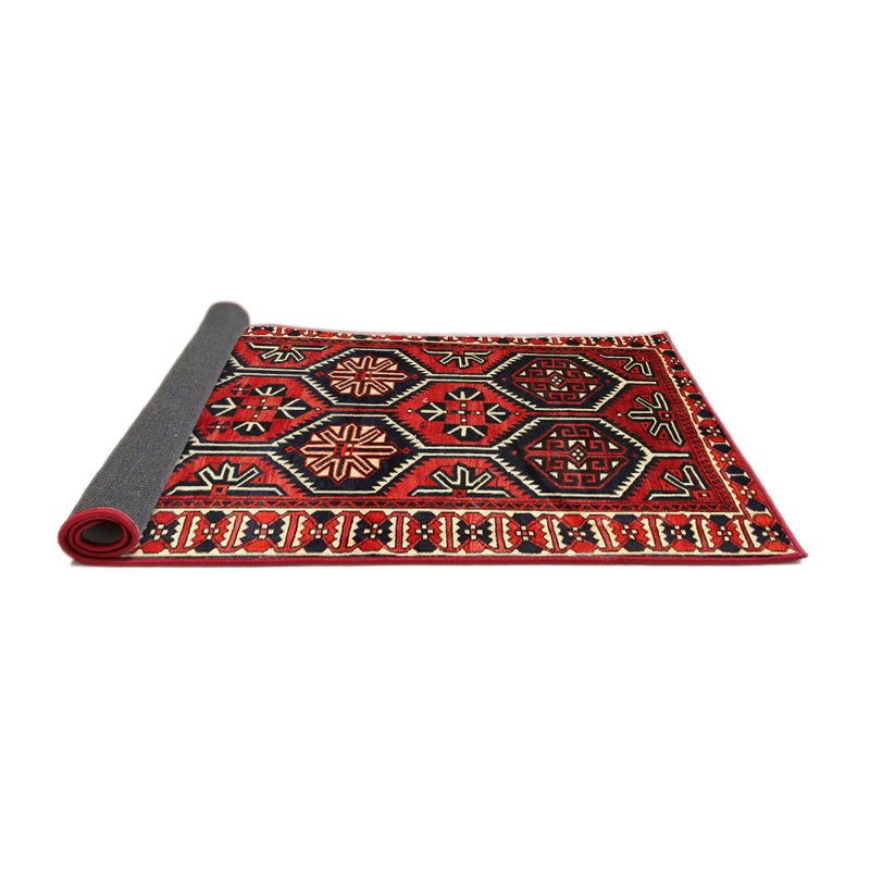 Tapis rouge à motif sud-ouest, Rond 4 pi