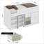 Liston Mid Sleeper Bed with Ladder and Storage with Custom Green and Pink Panel Design