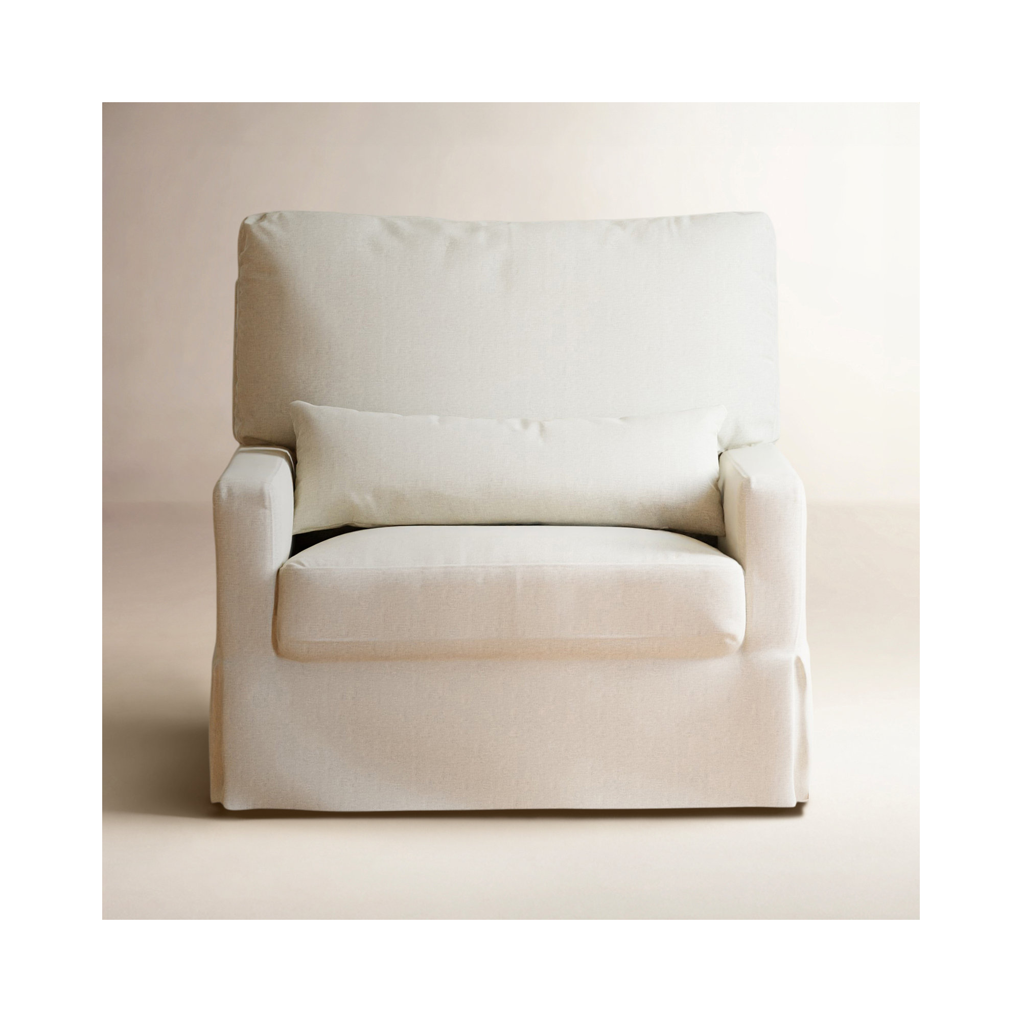 Crawford Pillowback Chair and a Half Upholstered Swivel Glider