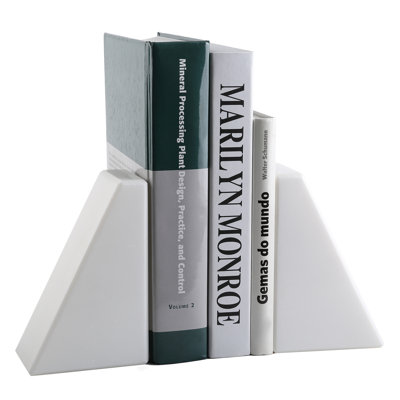 Serre-livres en marbre naturel, ensemble de 2