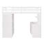 Lit mezzanine simple avec tiroirs, bureau et garde-robe - blanc