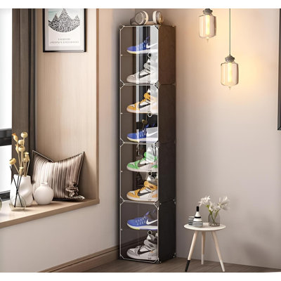 Range-chaussures pliable transparent, range-chaussures en plastique
