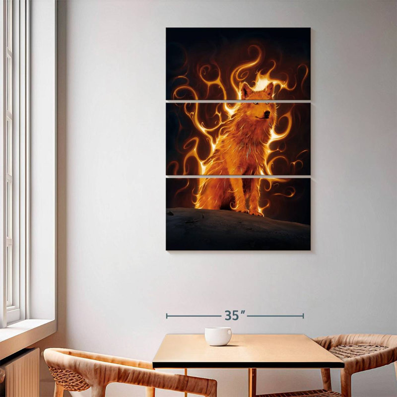 Brampt Phoenix Wolf, 65" H x 42" W
