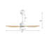 Ventilateur de plafond 42 pouces 3 pales en ABS pour l'intérieur et l'extérieur avec DEL intégrée et télécommande, grain de bois blanc et naturel-405680981-405680976-405680979