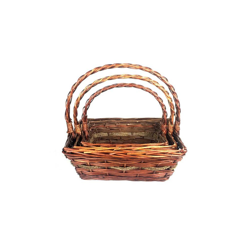 Breakwater Bay Wicker Box, 5" H x 14" W x 11" D