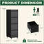 Classeur vertical à 4 tiroirs verrouillables en métal sur roulettes - Armoire verrouillable robuste pour la maison et le bureau-350227812