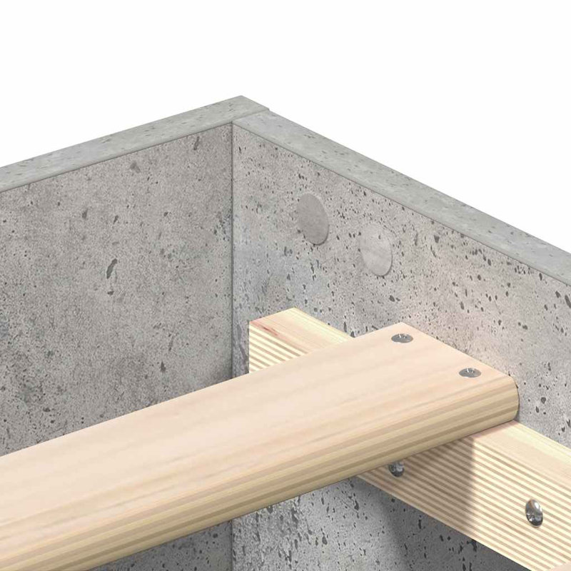 Bed Frame No Mattress Engineered Wood, Super King (6'), Concrete Grey