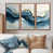 Toile avec cadre flottant brun