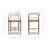 Ellinger 26" Mixed Material Upholstered Counter Stool
