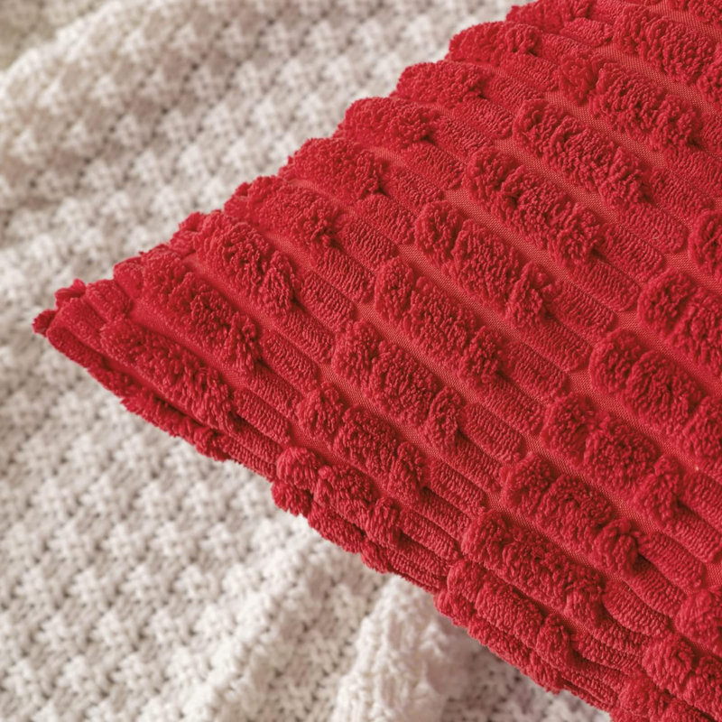 Polyester Twill Geometric Shapes - Set of 2, Red