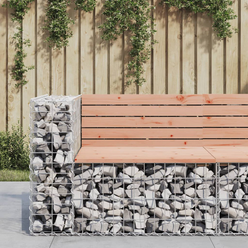 Banc de jardin Yanairis, H 36,2 po x l 28 po x P 25,8 po, Douglas naturel