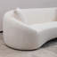 Canapé 93,31 po Minimalist Curved, 3 places, blanc, rembourré Boucle