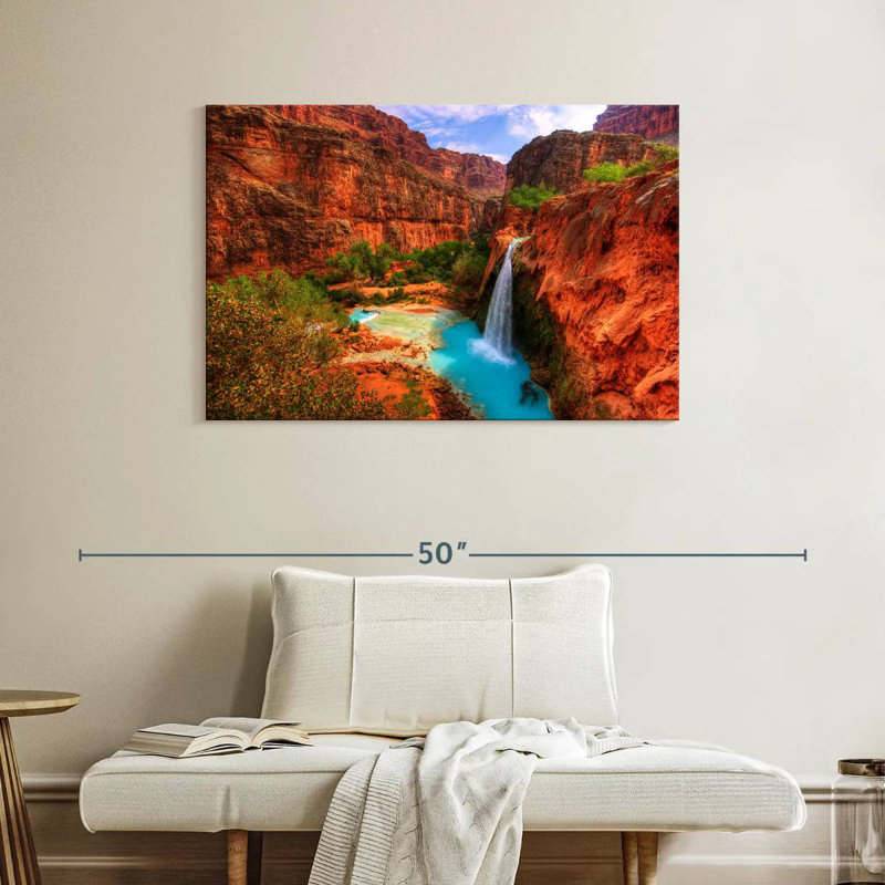 Alvord Havasupai Canyon Falls, H 26 po x l 39 po
