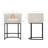 27" H Counter Height Bar Stools Set Of 2, Modern Barrel Counter Stools With Backrest And Arms, Metal Frames, Linen Fabric Upholstered Accent Barstools For Kitchen Island-1334100103