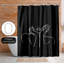 Rideau de douche abstrait abstrait noir de Martina