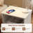 15.7" Nightstand, P2 Particleboard, Matte Melamine, Handleless, 2 Drawers, US Outlet (2 Pcs)-528021834