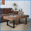 Table basse en bois rustique fabriquée à la main pour les salons industriels, pieds en métal durables et amp; Surface spacieuse
