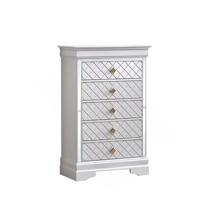 Commode Verona G6735-CH, blanc perle, Blanc