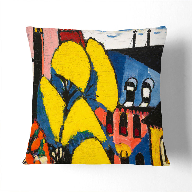 Trees Scatter Cushion with Filling, 40cm H x 40cm W x 15cm D