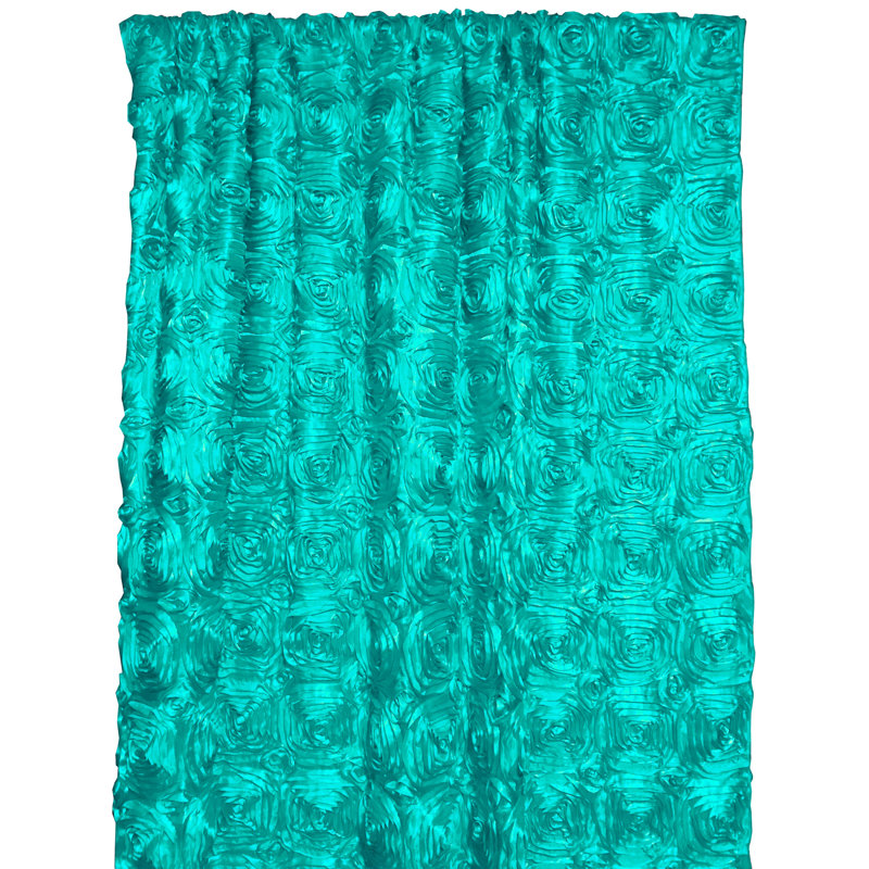 Rideau obscurcissant en polyester Pekanbaru, L 54 po x L 72 po, Turquoise