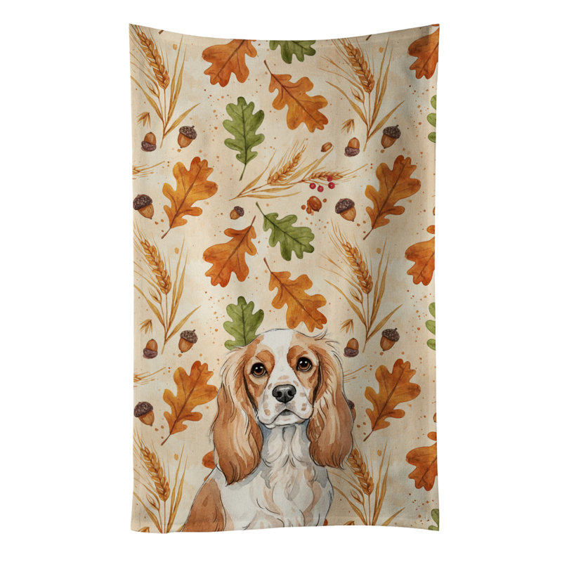 Serviette de cuisine tricolore Sheltie, Blenheim Cavalier Spaniel
