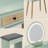 Iesa Boho Natural Rattan Vanity with LED Mirror and Stool