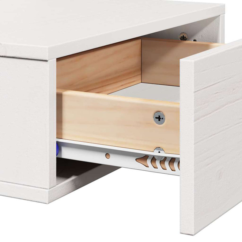 Bedside Table 2 Pcs 42 X 32.5 X 40 Cm Solid Pine Wood, White