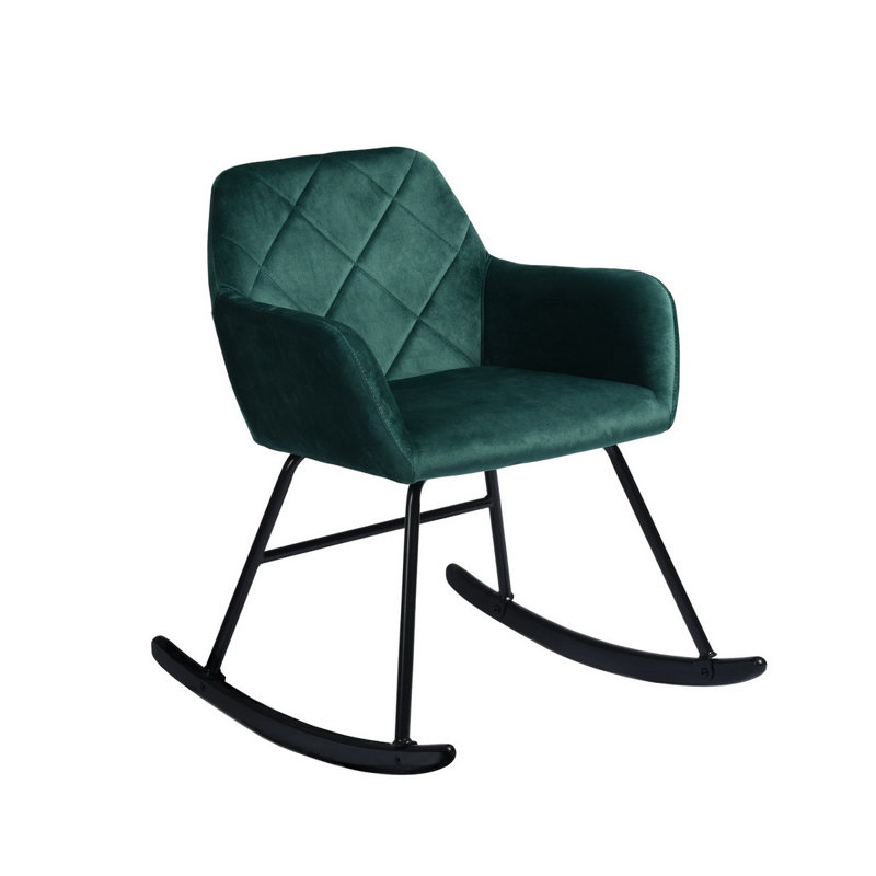 Aireka Rocking Chair, Dark Green
