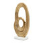 Sculpture abstraite tourbillonnant 4 po sur fond de marbre blanc-1882148096