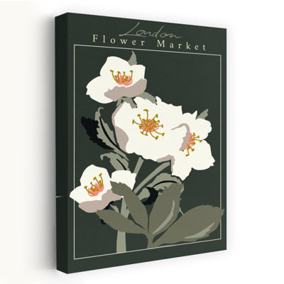 London Flower Market Blooms Elegant Flower Nature Wall Art Print