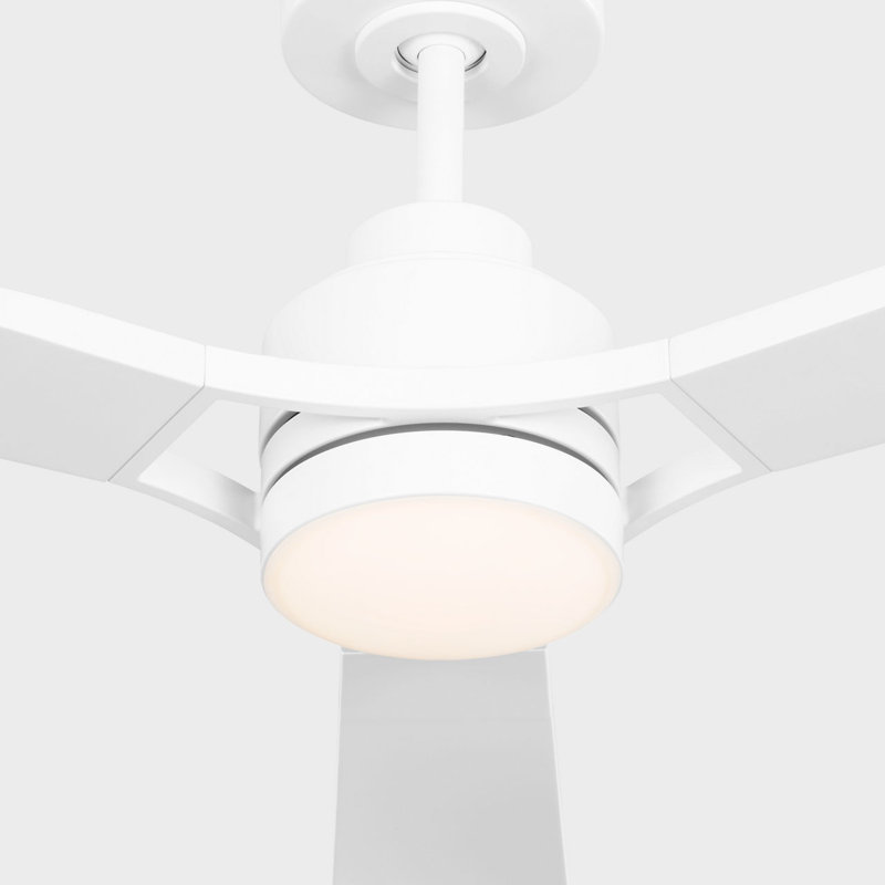 Trillium Smart 60 LED Ceiling Fan, Matte White, Matte White