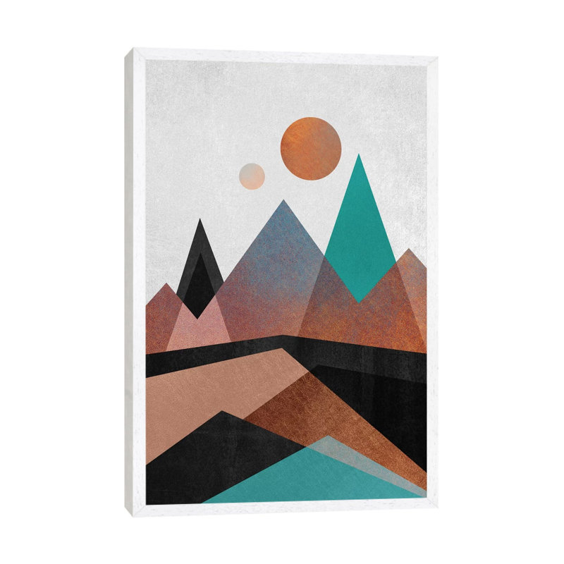 Copper Mountains - Floater Frame Print on Canvas, 152.5 cm H x 101.5 cm W, White Framed