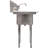 Express KitchQuip 38" W x 22" D Stainless Steel 1-Compartment Utility Sink with Dual Drainboards and Faucet