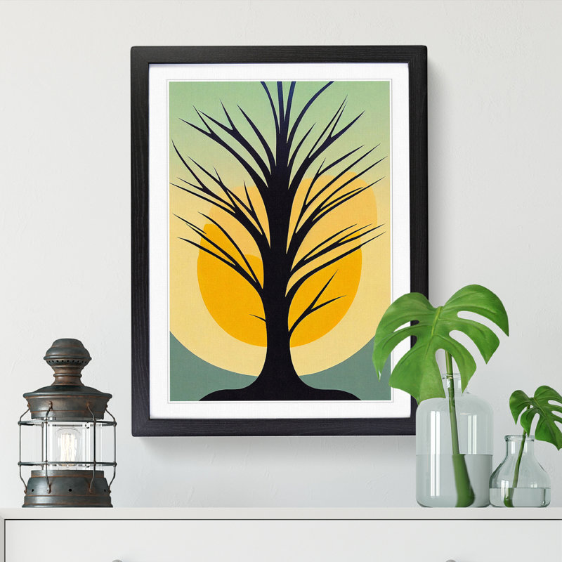 FRM-V0523-104X Apple Tree Deco Vol.4 - Single Picture Frame Print, Black Framed, 64cm H x 46cm W x 2cm D