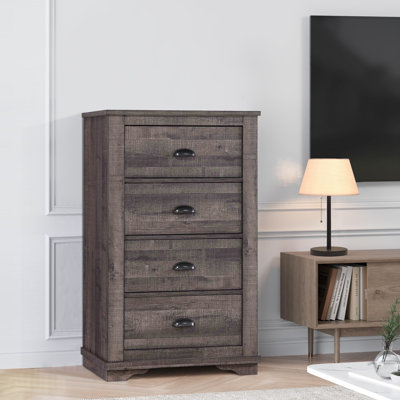 Commode 4 tiroirs en bois Hindsville