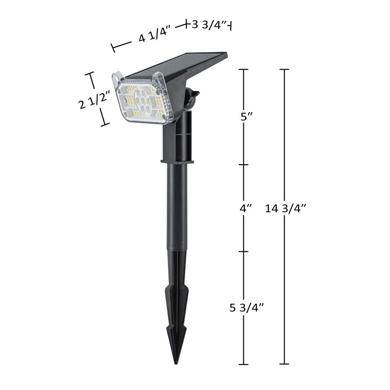 Solar Path Lights, Adjustable 2-in-1 Wall/Ground Light